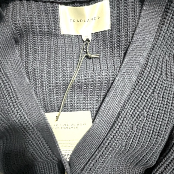 NEW Tradlands Deep Blue Women's COTTON Cardigan - Picture 7 of 8